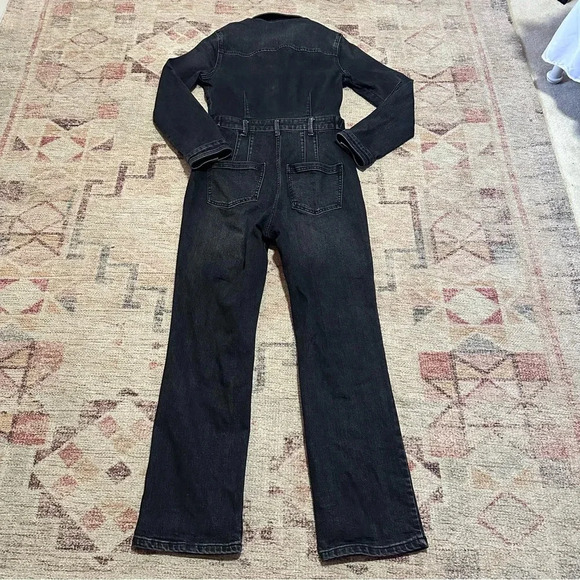 Free People CRVY Scandalous Coverall Size 2 Black Jumpsuit Stretchy - Picture 12 of 13